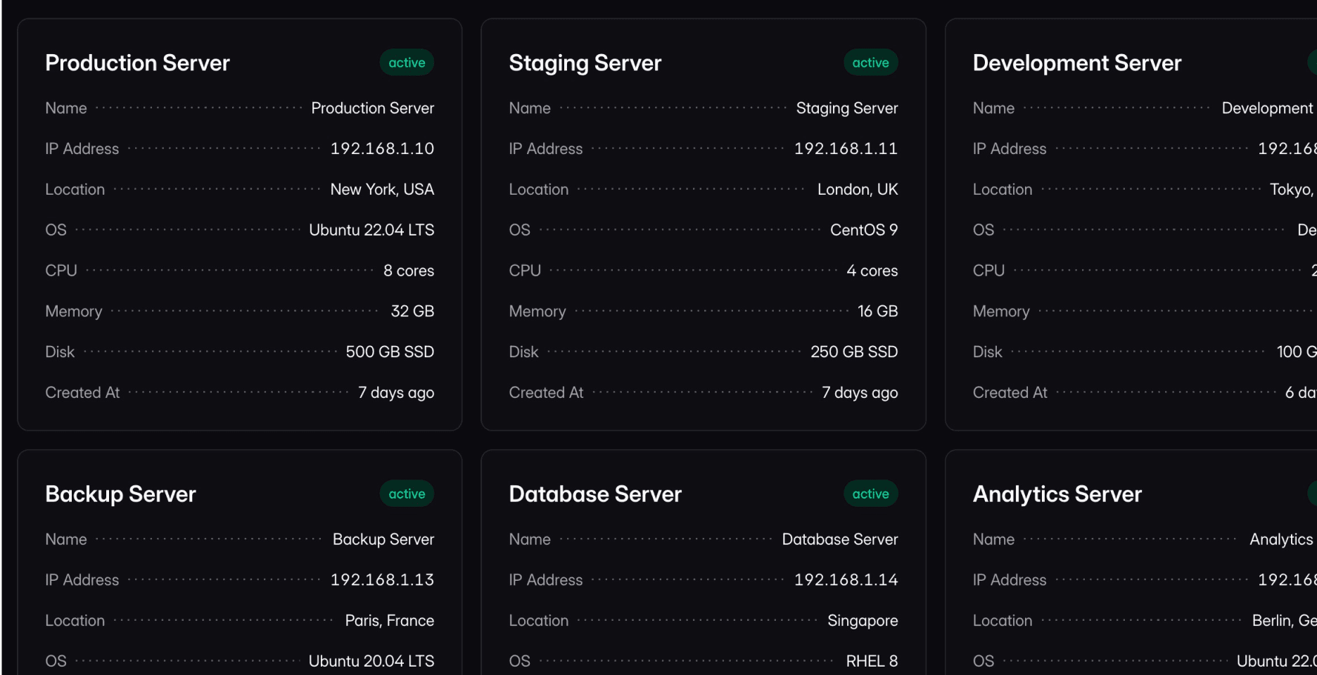 List Server Dark